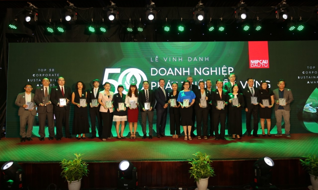 Vinh danh top 50 doanh nghiệp phát triển bền vững 2022 được tổ chức chiều 10/8 tại Dinh Thống nhất TP.HCM
