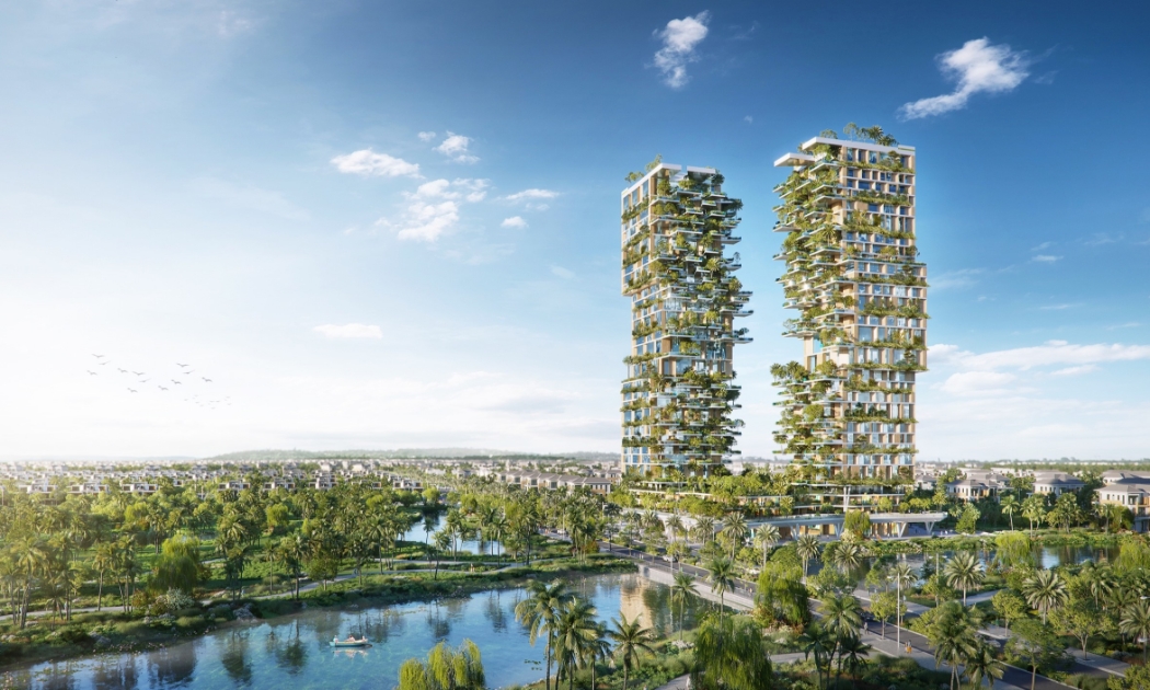 Toà tháp dành cho người lớn tuổi Meraki Residences nằm trong khu đô thị Ecopark, cách hồ Hoàn Kiếm 14km.