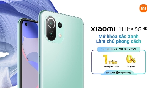 Xiaomi 11 Lite 5G NE ra mắt phiên bản màu Xanh bạc hà độc quyền tại Thế giới Di động