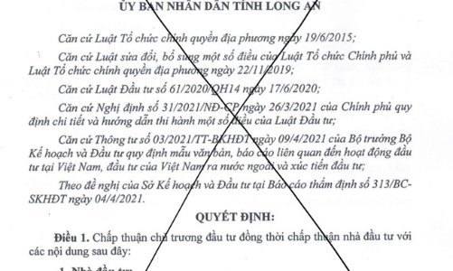 Long An khẳng định Quyết định 2536 là giả mạo