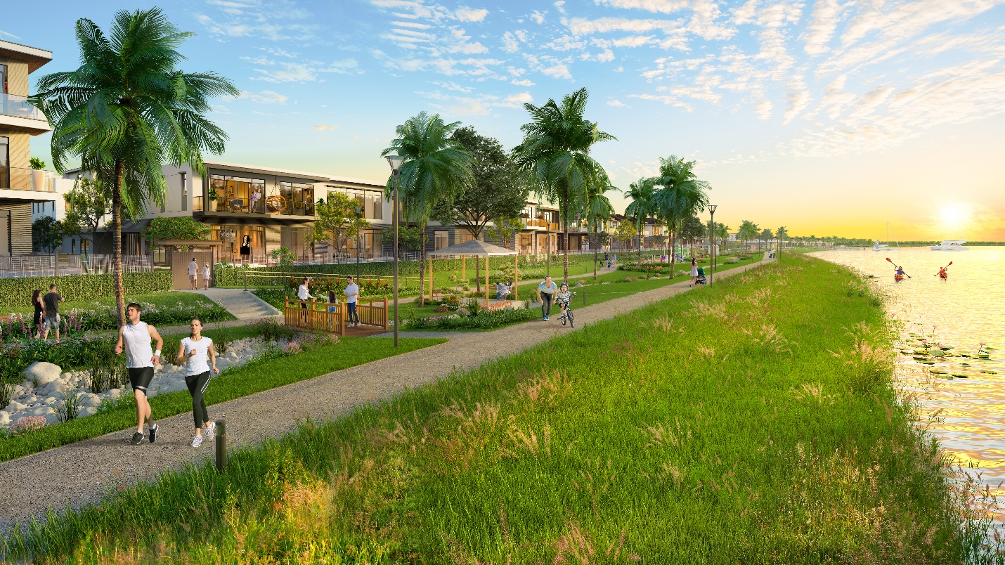 Kh&ocirc;ng gian sống chan h&ograve;a giữa thi&ecirc;n nhi&ecirc;n nguy&ecirc;n sơ v&agrave; đề cao nhu cầu kết nối cộng đồng của The Aqua.