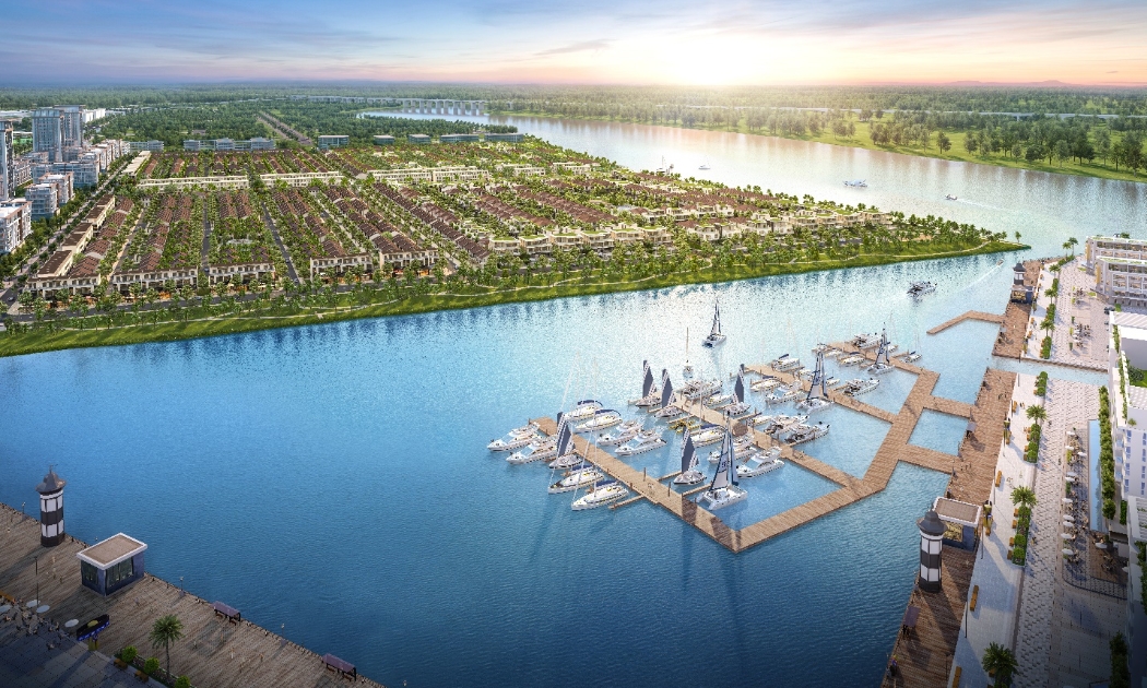 The Aqua sở hữu vị trí độc tôn khi được ôm trọn bởi dải công viên ven sông Vàm Cỏ Đông, Vịnh nước ngọt 8,6ha và kết nối trục thương mại xuyên tâm “thành phố bên sông” Waterpoint.