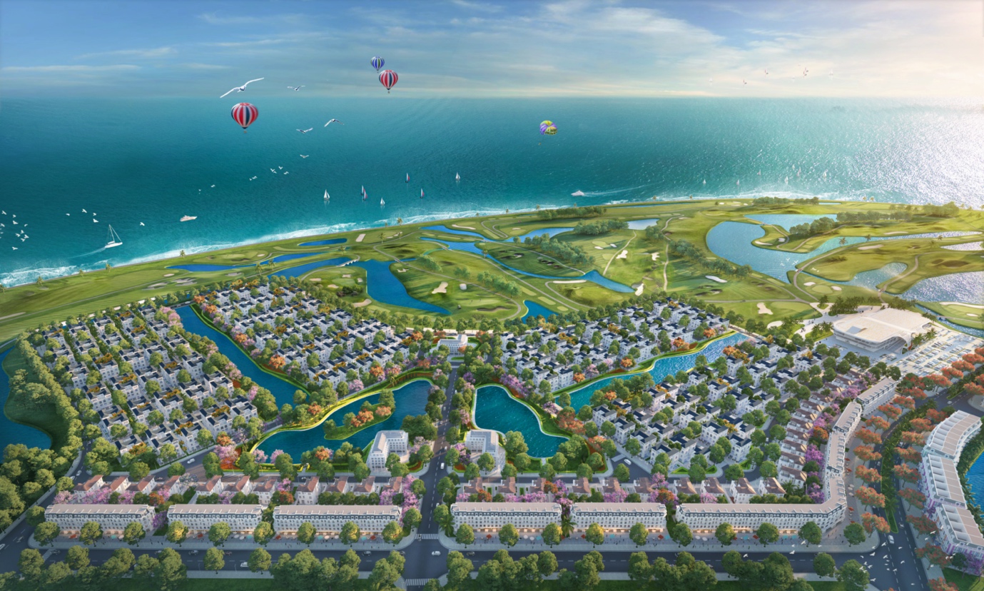 Sân golf 27 hố trên biển với tầm nhìn triệu USD cho chủ nhân phân khu Thiên Long - Hải Long.