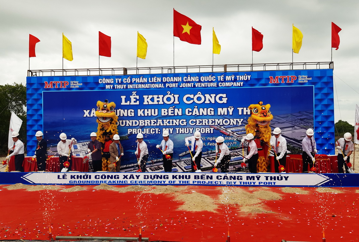 Kể từ sau ng&agrave;y khởi c&ocirc;ng 27/02/2020, dự &aacute;n cảng Mỹ Thủy đ&atilde; 