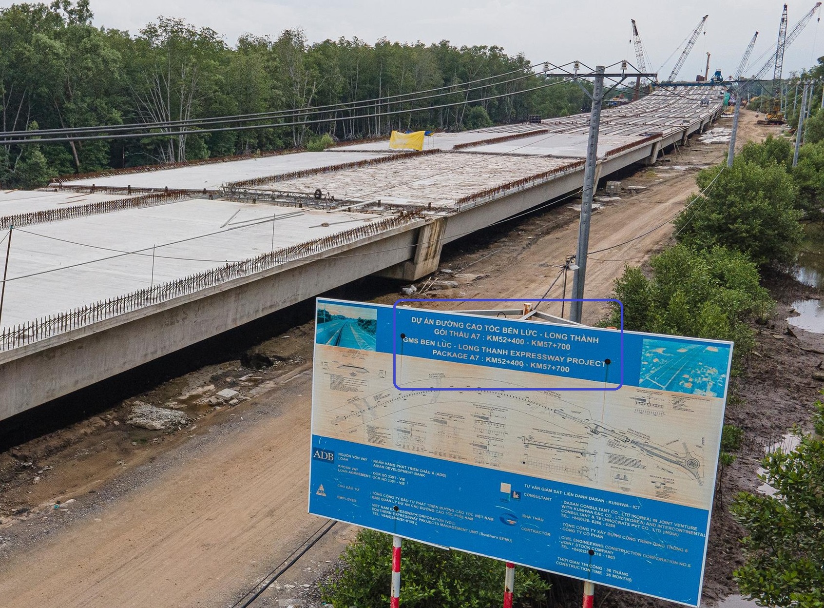 Tổng giá trị giải ngân đối với các hạng mục chính của cao tốc Bến Lức - Long Thành mới đạt khoảng 71%.