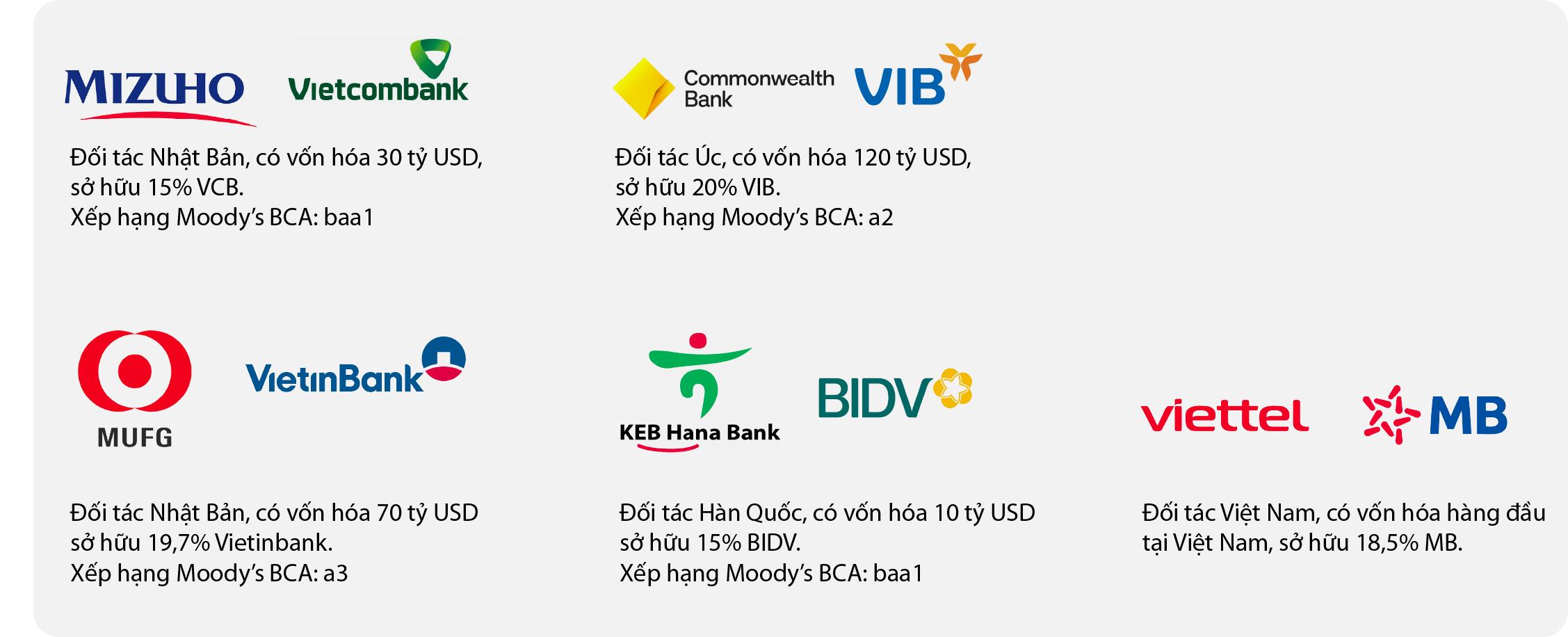 Nguồn: Báo cáo thường niên các ngân hàng, dữ liệu Moody’s.