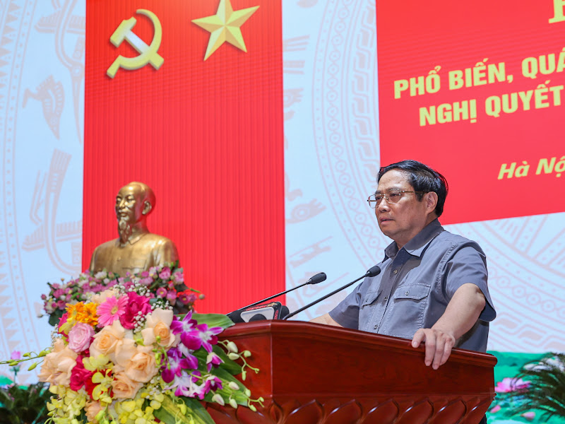 Thủ tướng Phạm Minh Chính phát biểu tại hội nghị - Ảnh: VGP