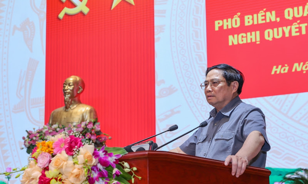 Thủ tướng Phạm Minh Chính phát biểu tại hội nghị - Ảnh: VGP