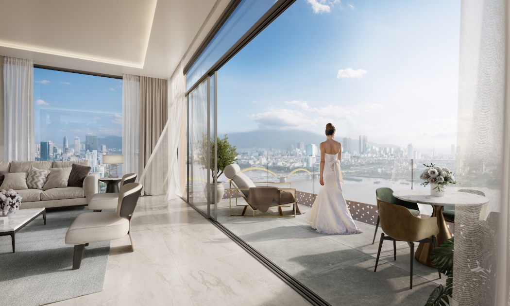 Thiết kế không gian đặc sắc với ban-công lồi khiến mỗi căn hộ của The Filmore Da Nang đều là ngôi nhà lý tưởng để “sống với mọi giác quan”.