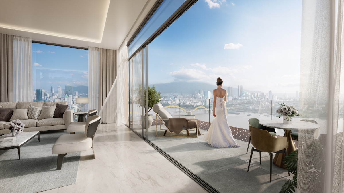 Thiết kế không gian đặc sắc với ban-công lồi khiến mỗi căn hộ của The Filmore Da Nang đều là ngôi nhà lý tưởng để “sống với mọi giác quan”.