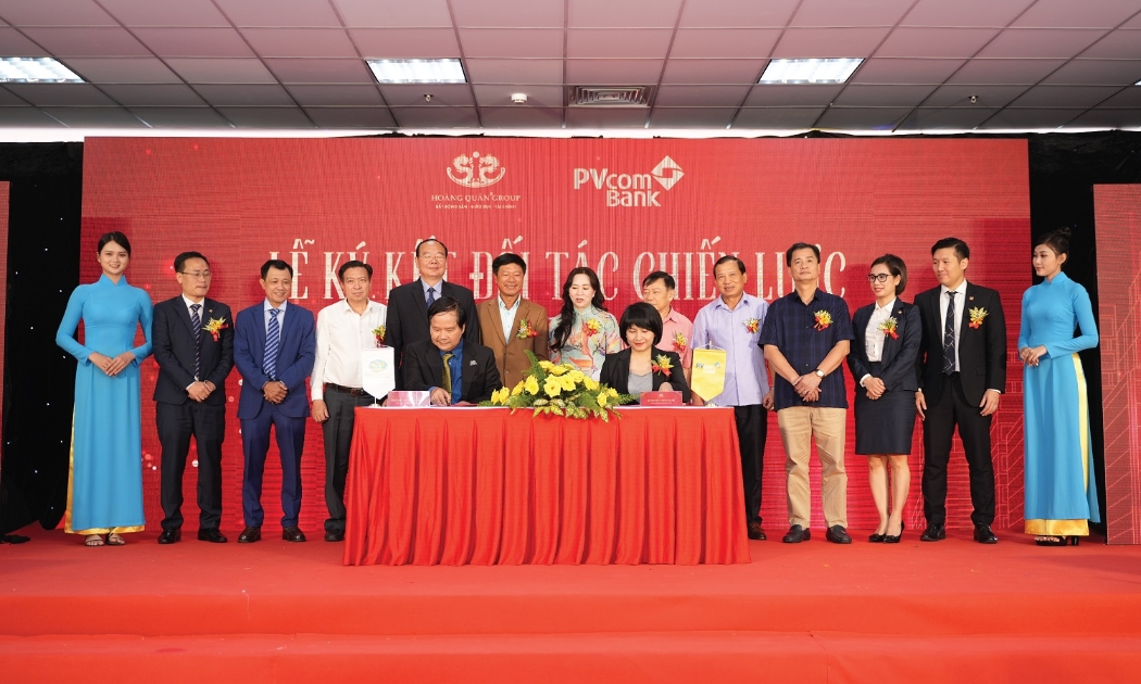 PVcomBank và Tập đoàn Hoàng Quân ký kết hợp tác, đồng hành cùng người dân trong các dự án nhà ở xã hội.