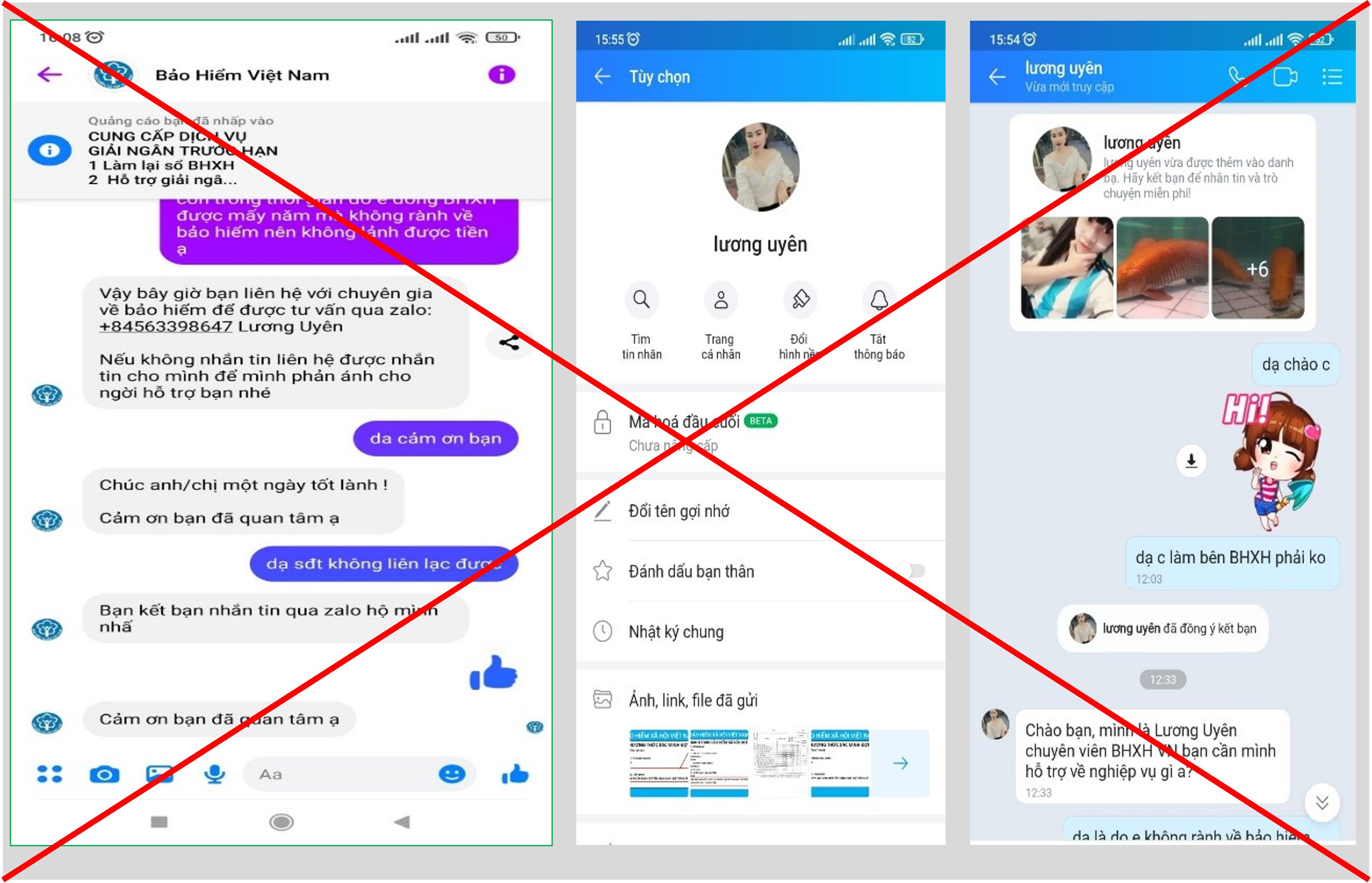 Mạo danh cơ quan bảo hiểm xã hội để lừa đảo người lao động. Ảnh - Bảo hiểm xã hội Việt Nam. 