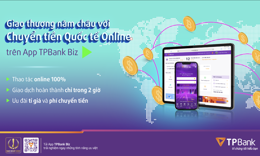 Để thực hiện chuyển tiền online, khách hàng chỉ cần đăng ký sử dụng gói giao dịch trên TPBank Biz.