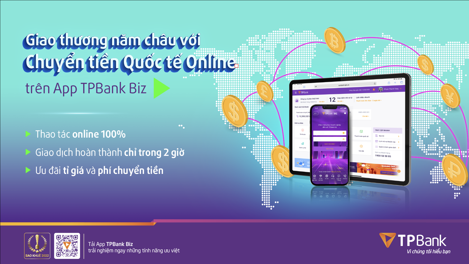 Để thực hiện chuyển tiền online, khách hàng chỉ cần đăng ký sử dụng gói giao dịch trên TPBank Biz.