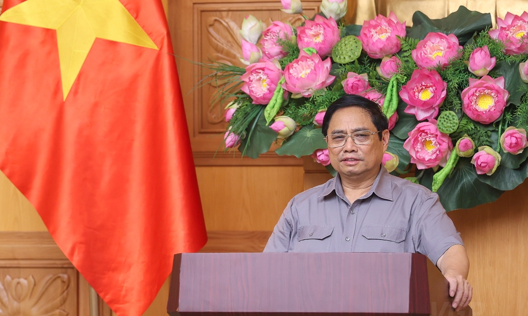 Thủ tướng Phạm Minh Chính phát biểu tại cuộc họp - Ảnh: VGP