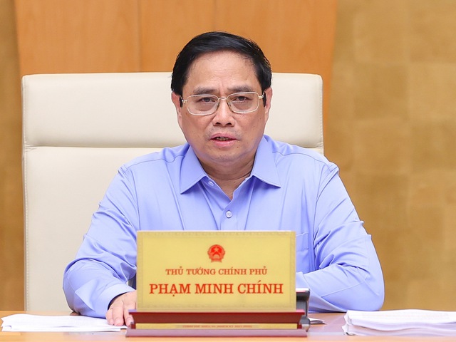 Thủ tướng Chính phủ Phạm Minh Chính cho rằng cả 4 dự án luật được thảo luận tại phiên họp này đều là luật khó, liên quan nhiều đối tượng, nhiều lĩnh vực, nhiều luật. Ảnh:  VGP