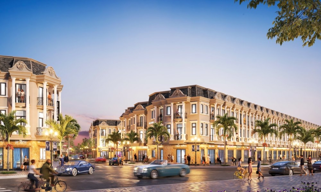 Phối cảnh nhà phố thương mại Royal Town.