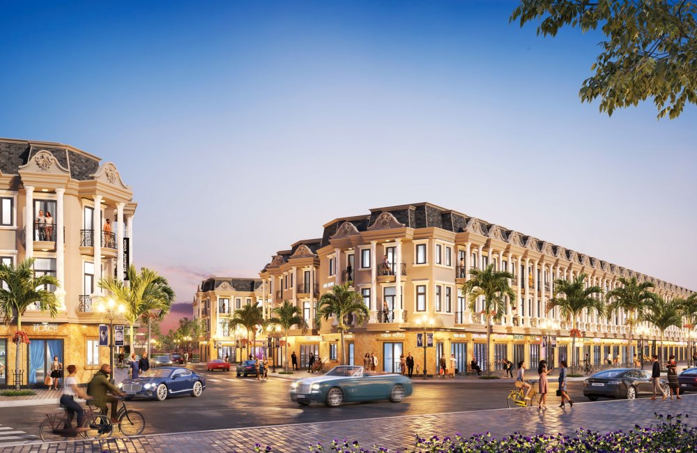 Phối cảnh nhà phố thương mại Royal Town.