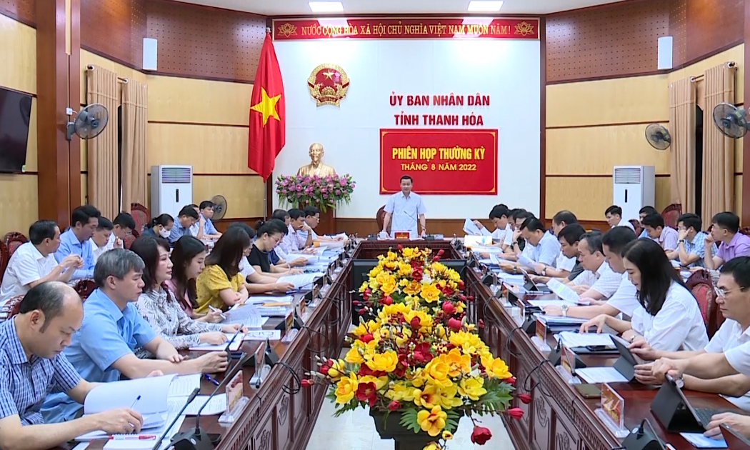 Toàn cảnh phiên họp thường kỳ tháng 8 của UBND tỉnh Thanh Hóa