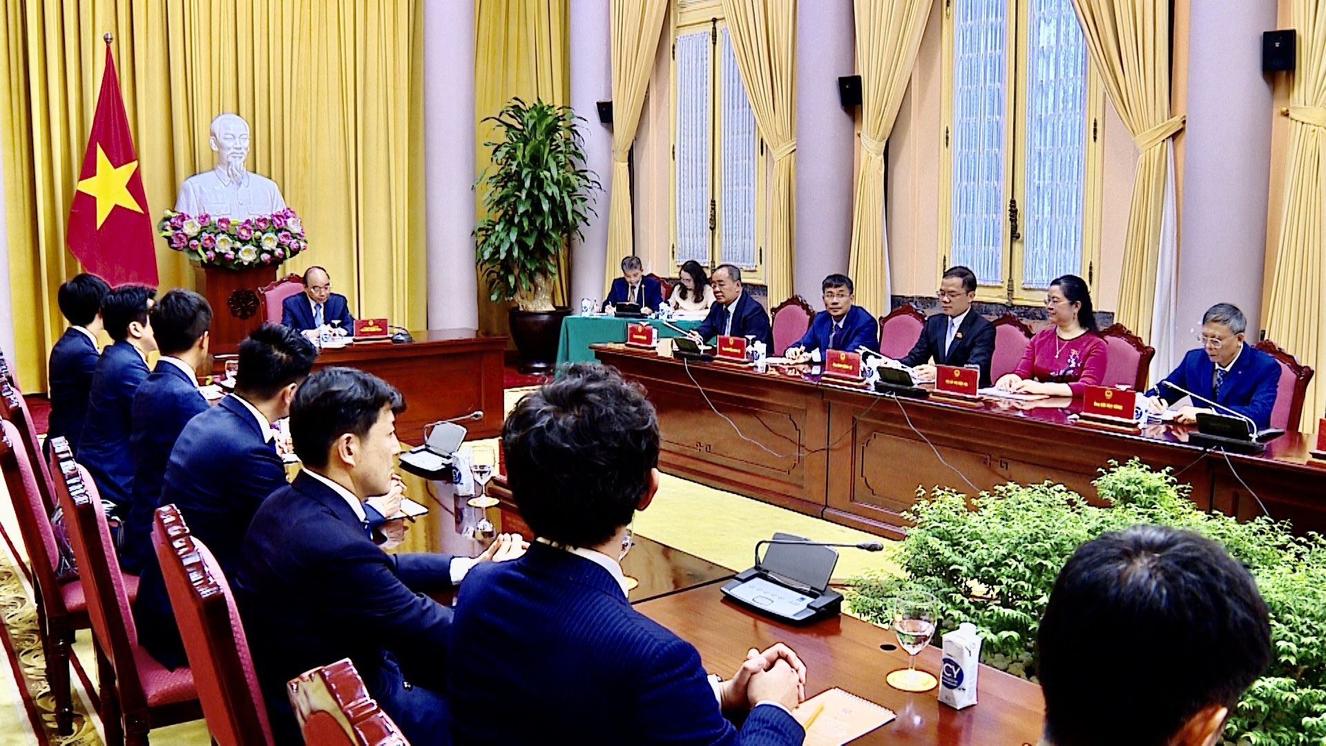 Quang cảnh buổi tiếp. Ảnh TTXVN