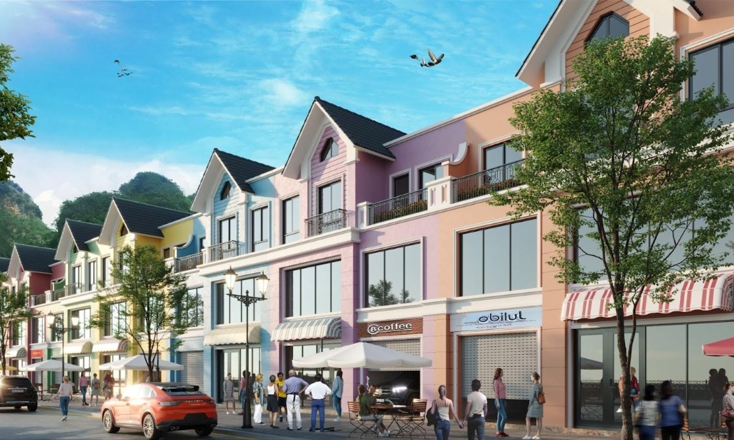 Shophouse đang trở thành xu hướng đầu tư đắc thắng của các nhà đầu tư. Ảnh phối cảnh dự án.