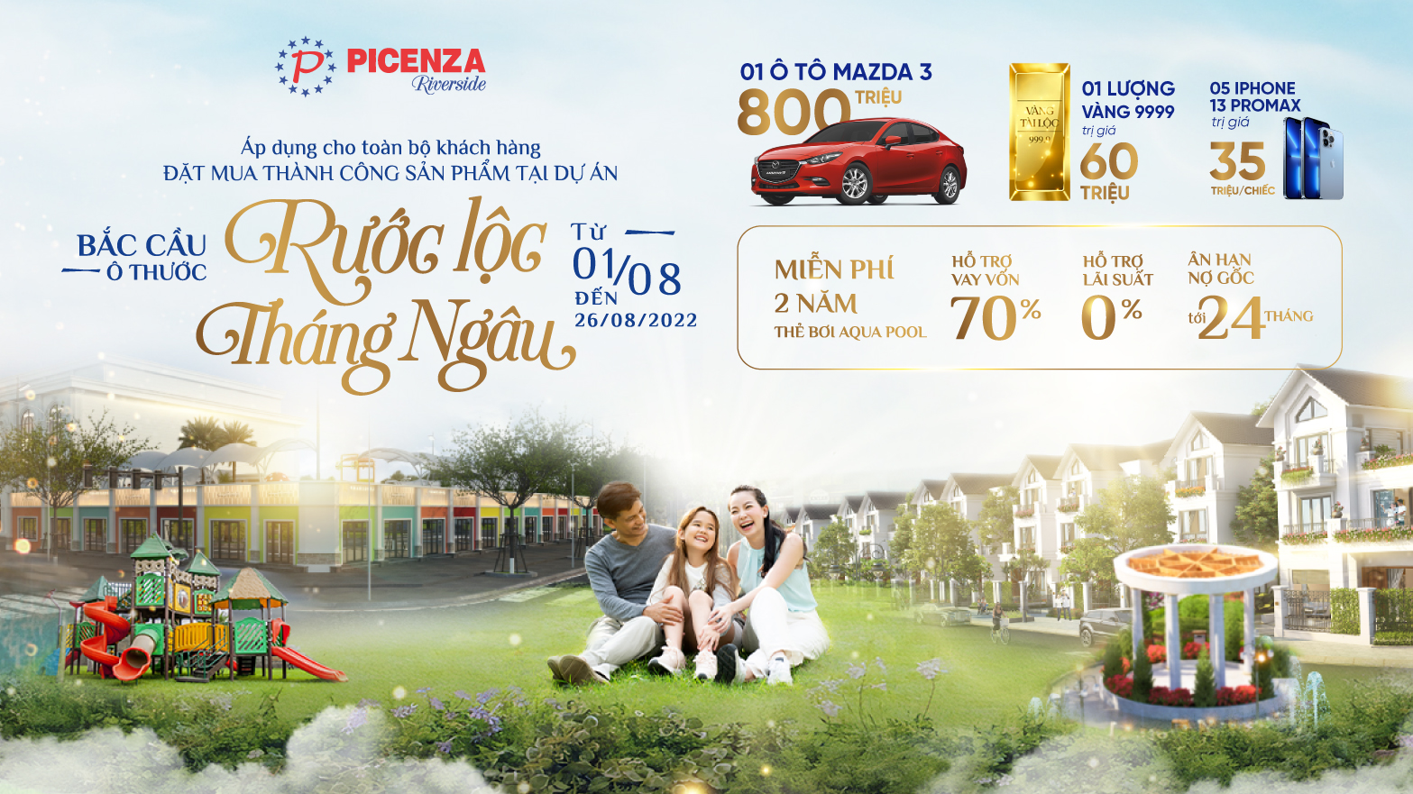 Liên hệ ngay hotline 0399 63 0000 để sở hữu siêu phẩm tại khu đô thị phồn hoa Picenza Riverside.
