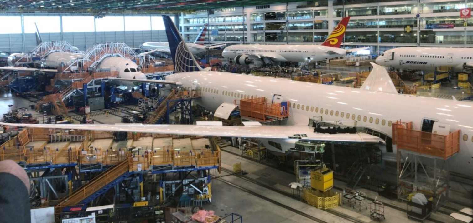 Ảnh minh họa: Máy bay Boeing 787 Dreamliners đang được lắp ráp tại South Carolina, Mỹ.