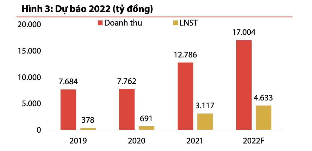 Dự báo doanh thu lợi nhuận của DPM.