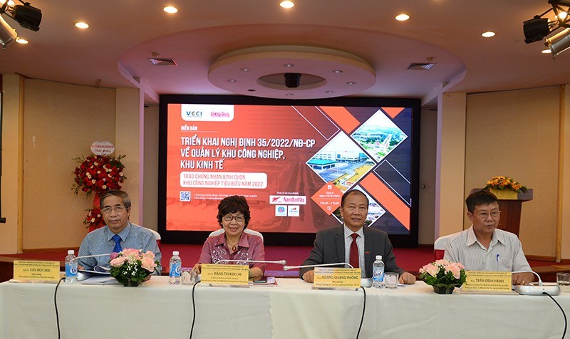 Diễn đàn “Triển khai Nghị định 35/2022/NĐ-CP về quản lý khu công nghiệp, khu kinh tế”.