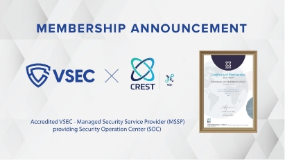 Vietnam Cybersecurity JSC obtains CREST certification