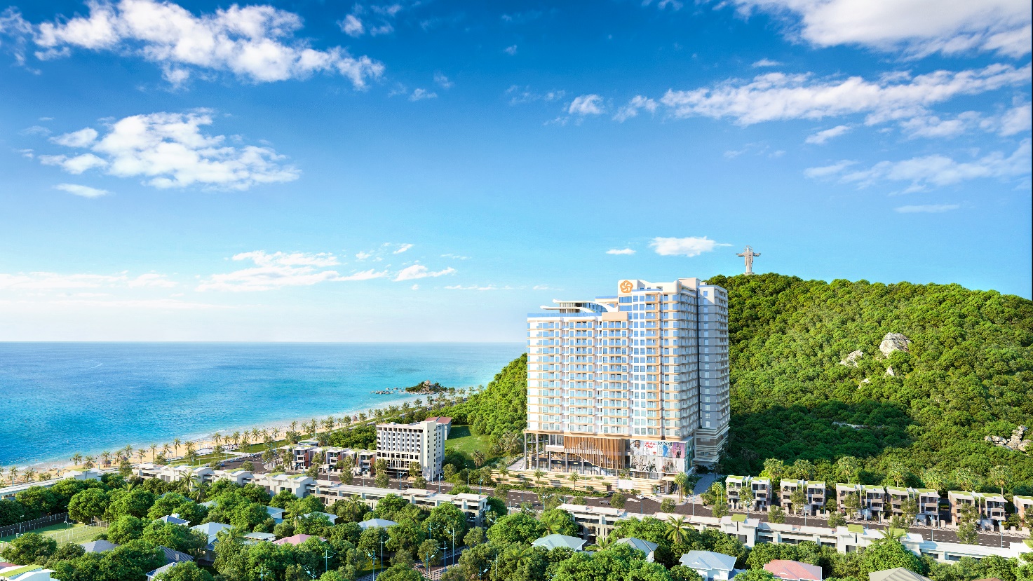 Với địa thế tựa đồi, hướng biển, FiveSeasons Homes - Vung Tau Central Beach vừa giao ho&agrave; với thi&ecirc;n nhi&ecirc;n vừa dễ d&agrave;ng kết nối c&aacute;c địa điểm nổi tiếng ở Vũng T&agrave;u.