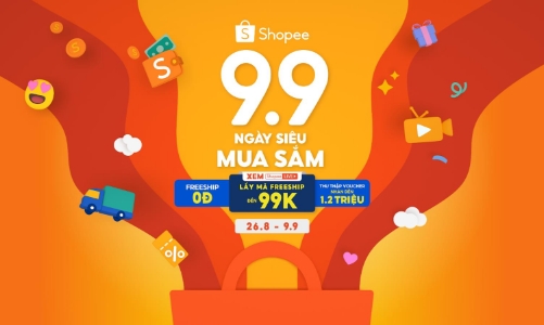 Shopee 9/9 Ngày siêu mua sắm, mua sắm thông thái và tận hưởng nhiều ưu đãi