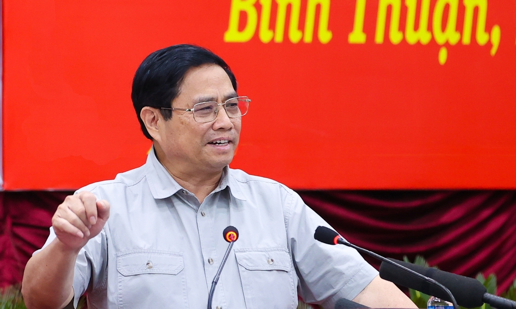 Thủ tướng Phạm Minh Chính phát biểu tại buổi làm việc - Ảnh: VGP