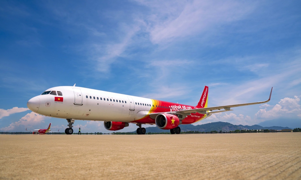 Hoạt động kinh doanh sáu tháng đầu năm của Vietjet đạt kết quả tích cực nhờ nhu cầu đi lại trên đà hồi phục (ảnh: M.H).