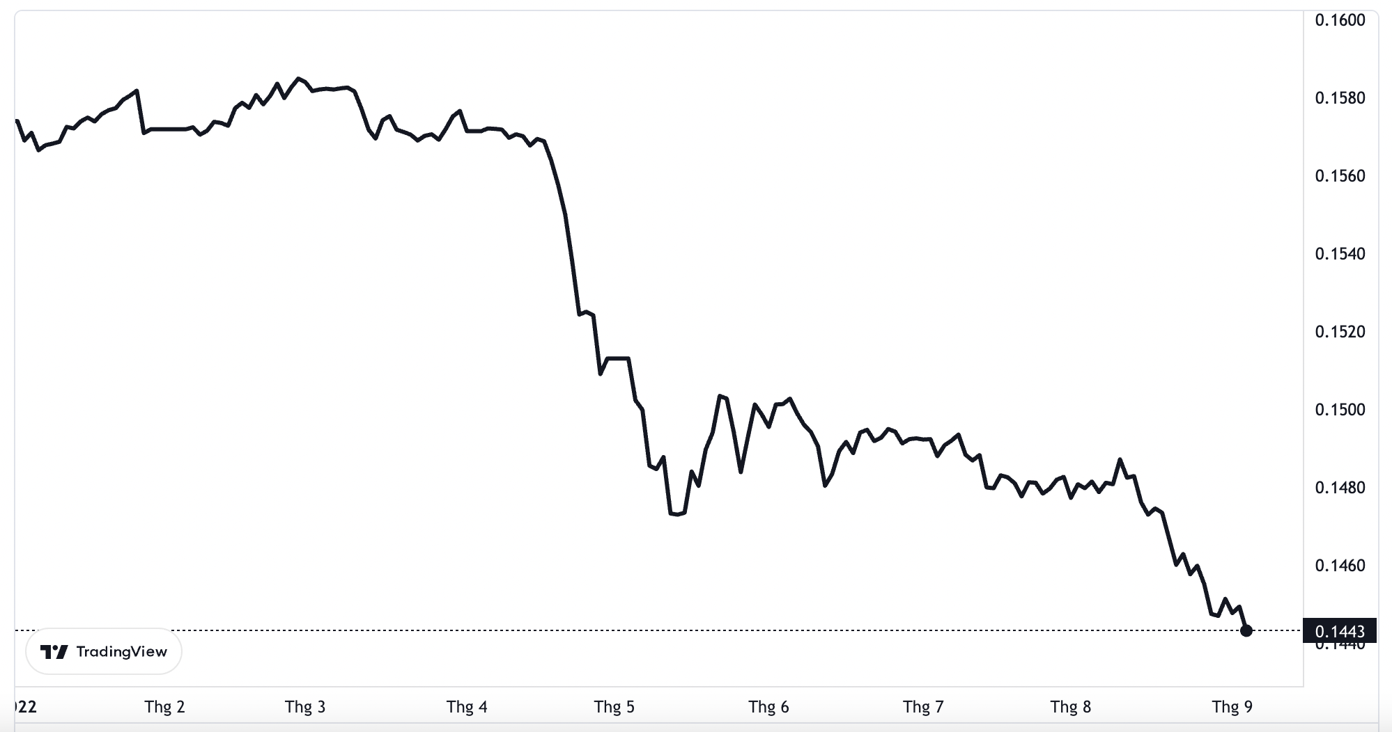 Diễn biến tỷ gi&aacute; Nh&acirc;n d&acirc;n tệ so với USD từ đầu năm đến nay. Đơn vị: USD/Nh&acirc;n d&acirc;n tệ.