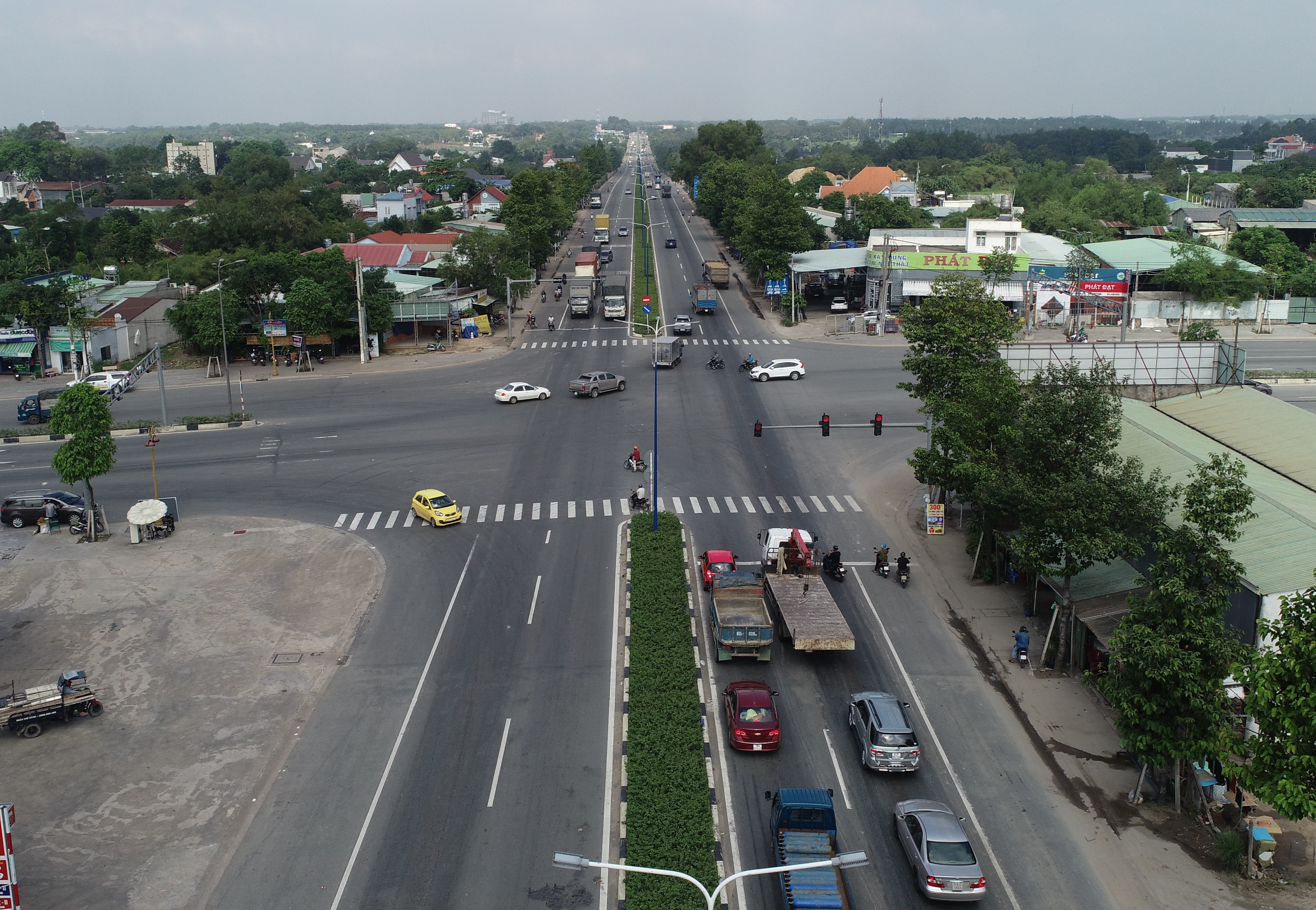 Hệ thống giao thông phát triển mạnh ở tam giác công nghiệp Tân Uyên - Phú Giáo - Bến Cát.