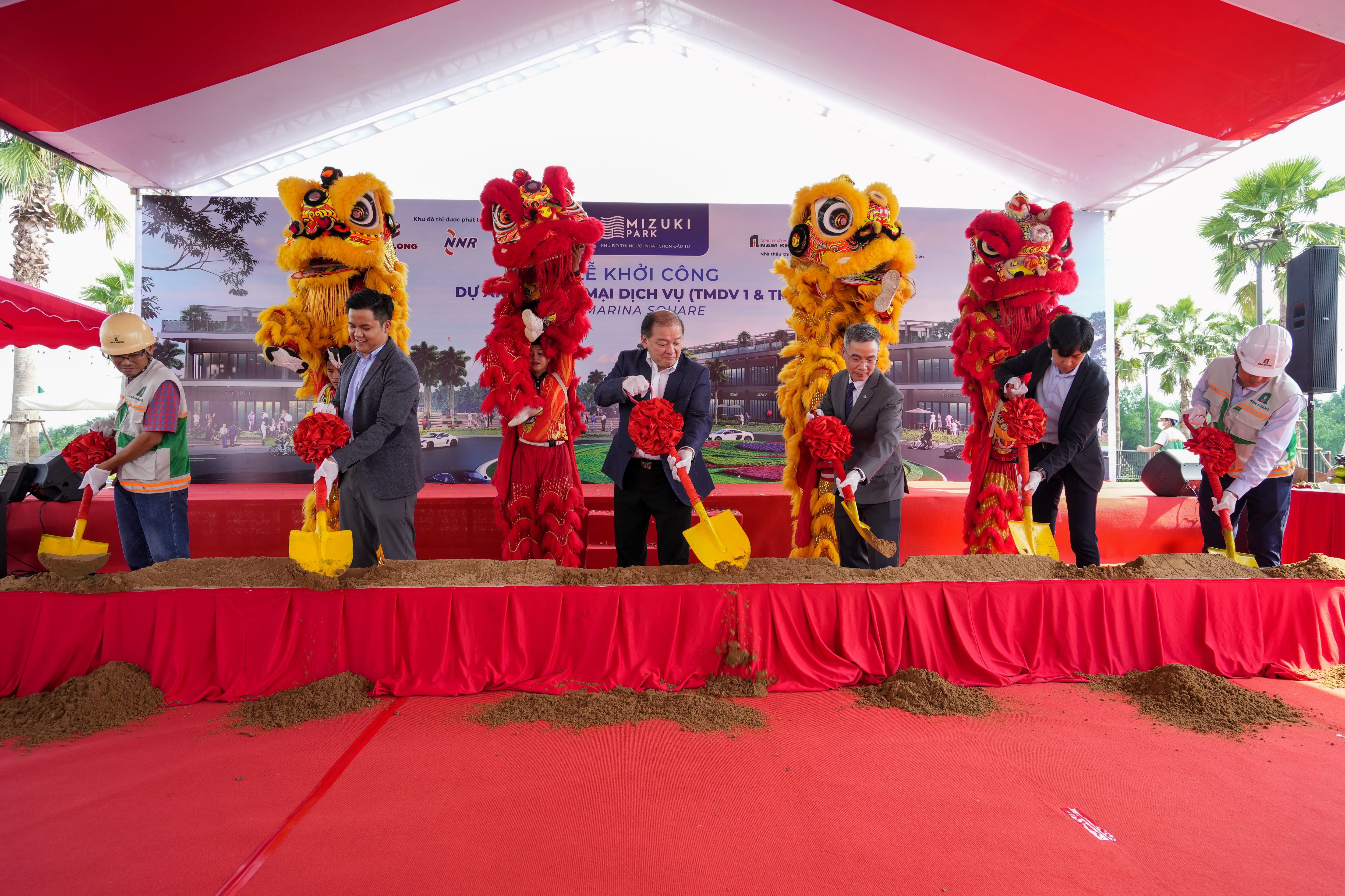 Nghi thức lễ khởi công khu phố thương mại - dịch vụ Marina Square.