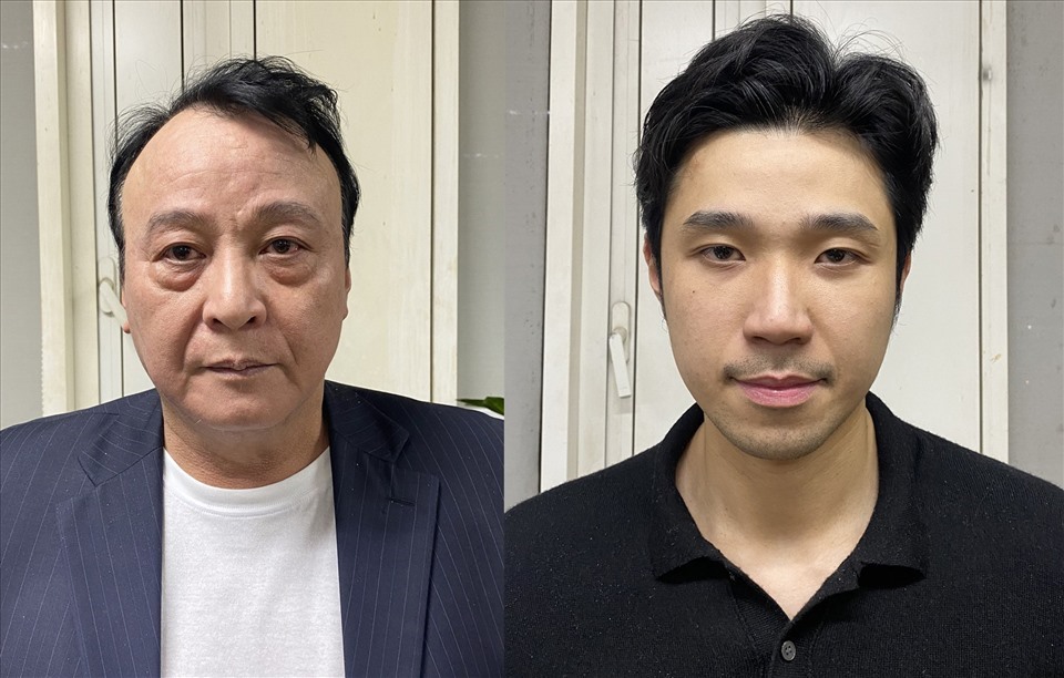  Ông Đỗ Anh Dũng và Đỗ Hoàng Việt (con trai ông Dũng). Ảnh: Bộ Công an