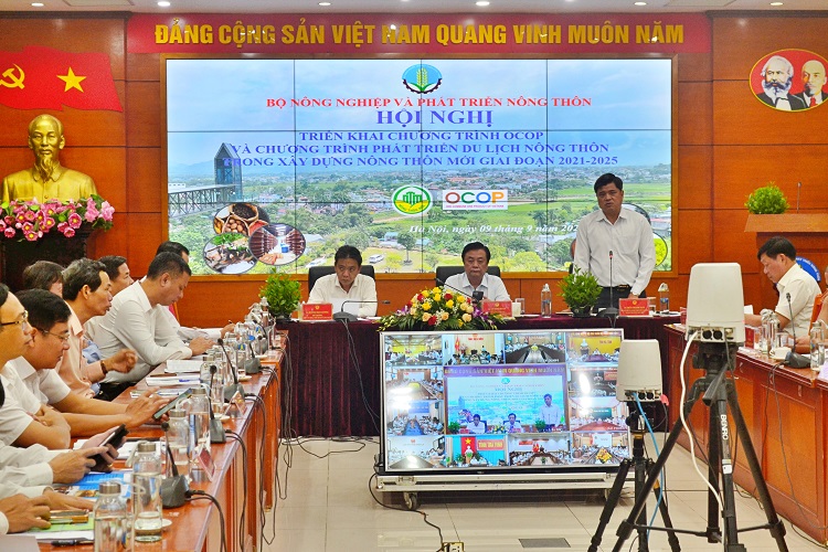 Điểm cầu hội nghị tại Bộ Nông nghiệp và Phát triển nông thôn.