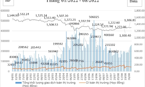 Đến tháng 8/2022 đã có trên 1 triệu tài khoản giao dịch phái sinh