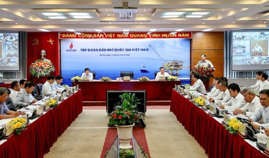 Thủ tướng Phạm Minh Ch&iacute;nh ph&aacute;t biểu kết luận cuộc l&agrave;m việc với PVN. Ảnh: VGP.