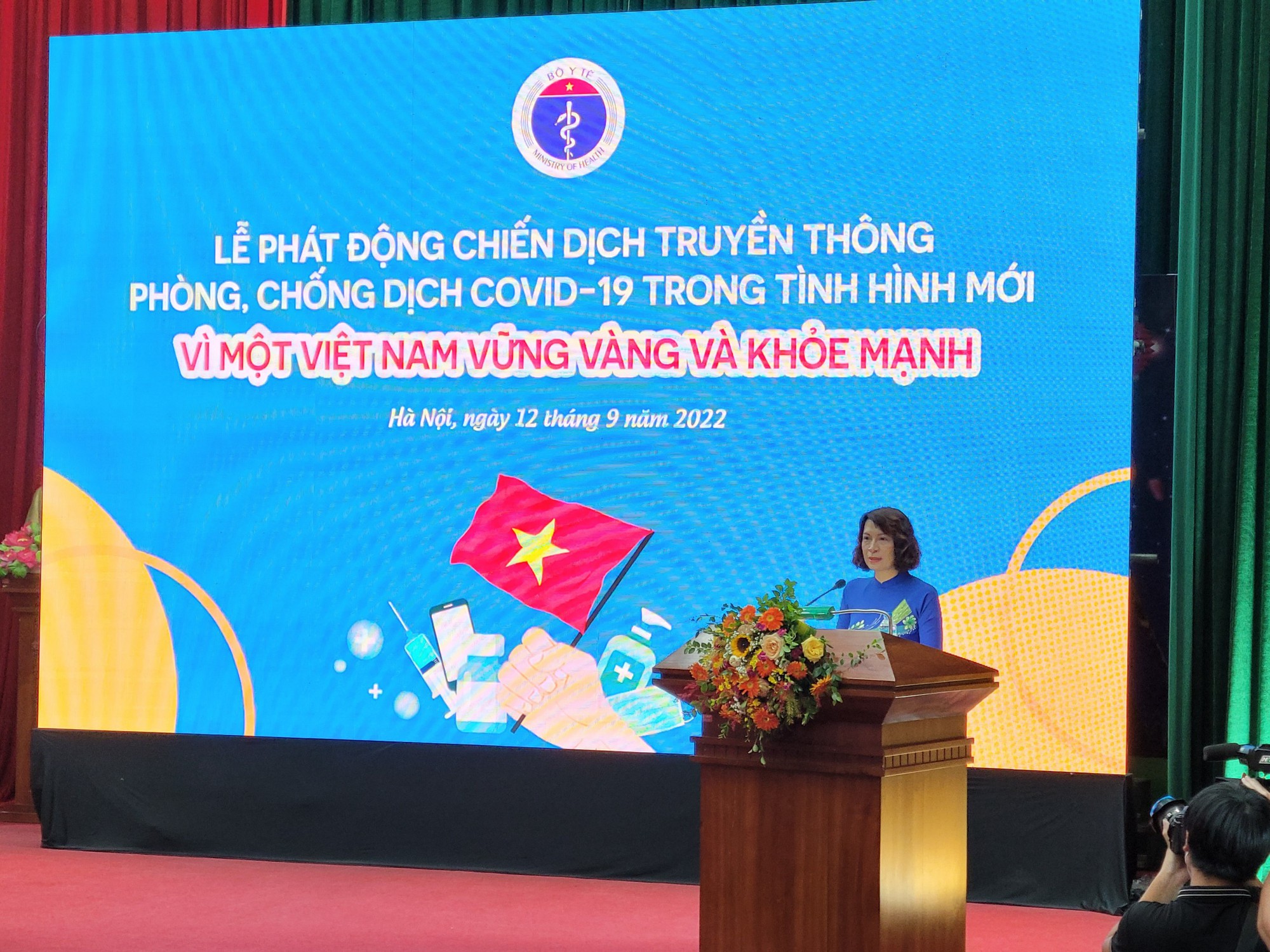 Thứ trưởng Bộ Y tế Nguyễn Thị Liên Hương phát biểu tại lễ phát động.