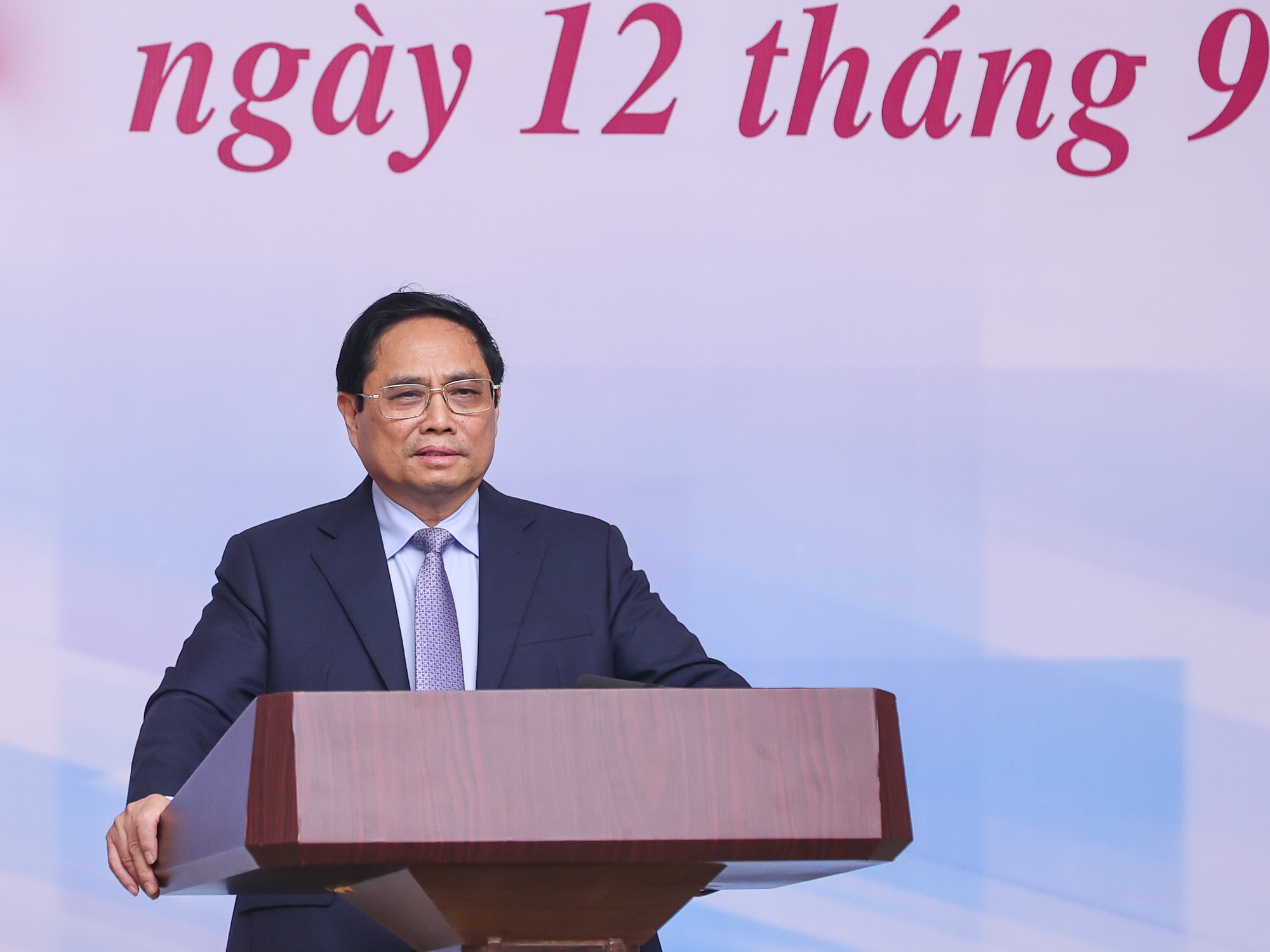 Thủ tướng Phạm Minh Chính phát biểu tại hội nghị - Ảnh: VGP