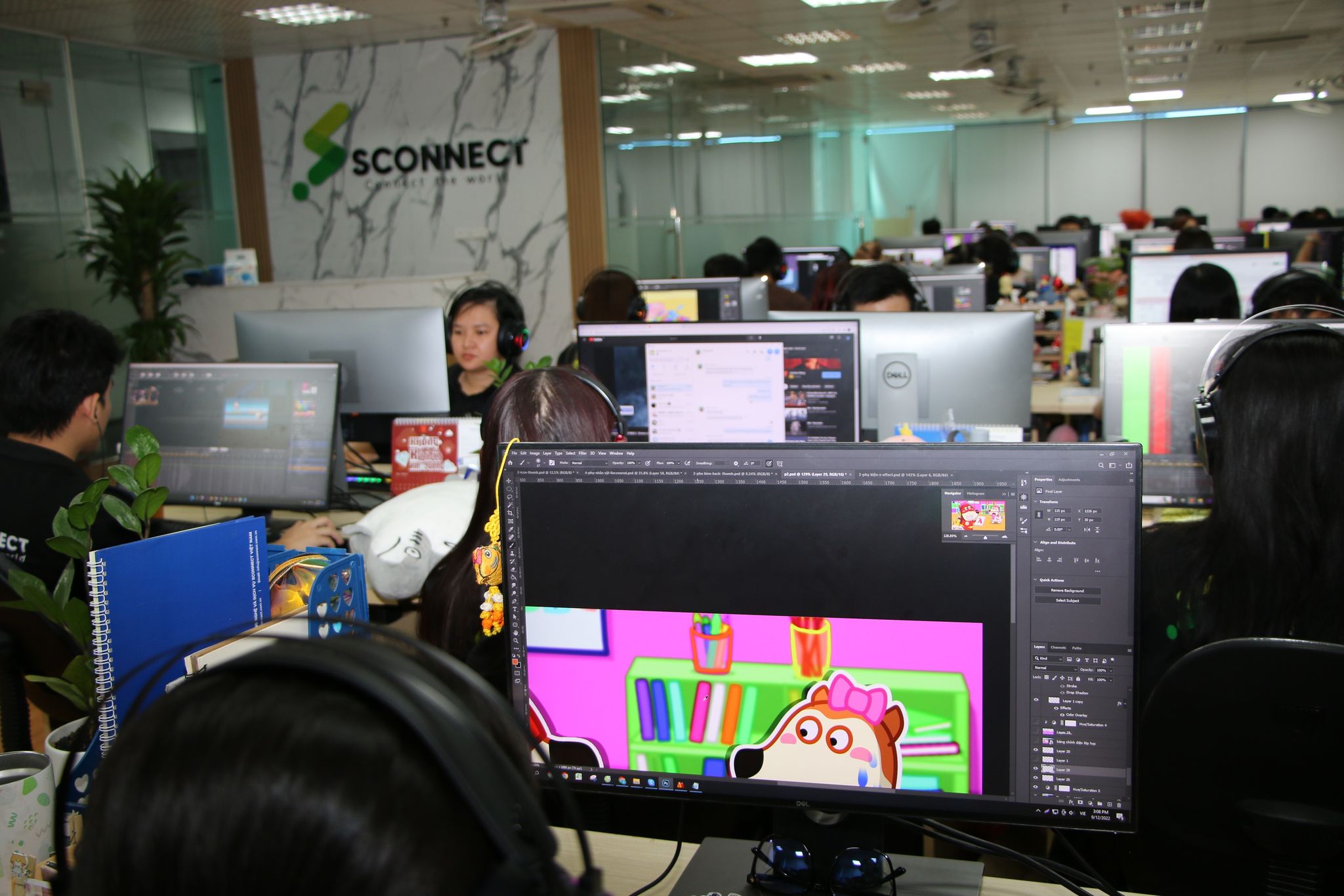 Một quy trình sản xuất phim hoạt hình Wolfoo tại Sconnect.