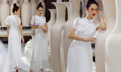 Xuống phố mùa thu cùng bộ sưu tập áo dài “Mộc Nhiên Hoa”