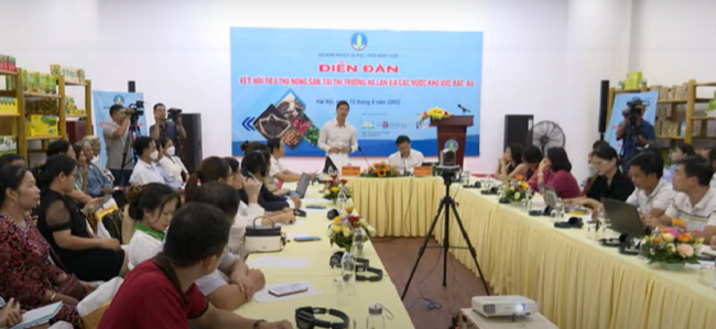 Diễn đ&agrave;n kết nối ti&ecirc;u thụ N&ocirc;ng sản tại thị trường Bắc &Acirc;u.