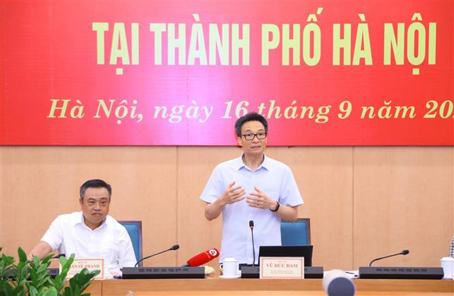 Phó Thủ tướng Vũ Đức Đam phát biểu chỉ đạo. Ảnh: TTXVN