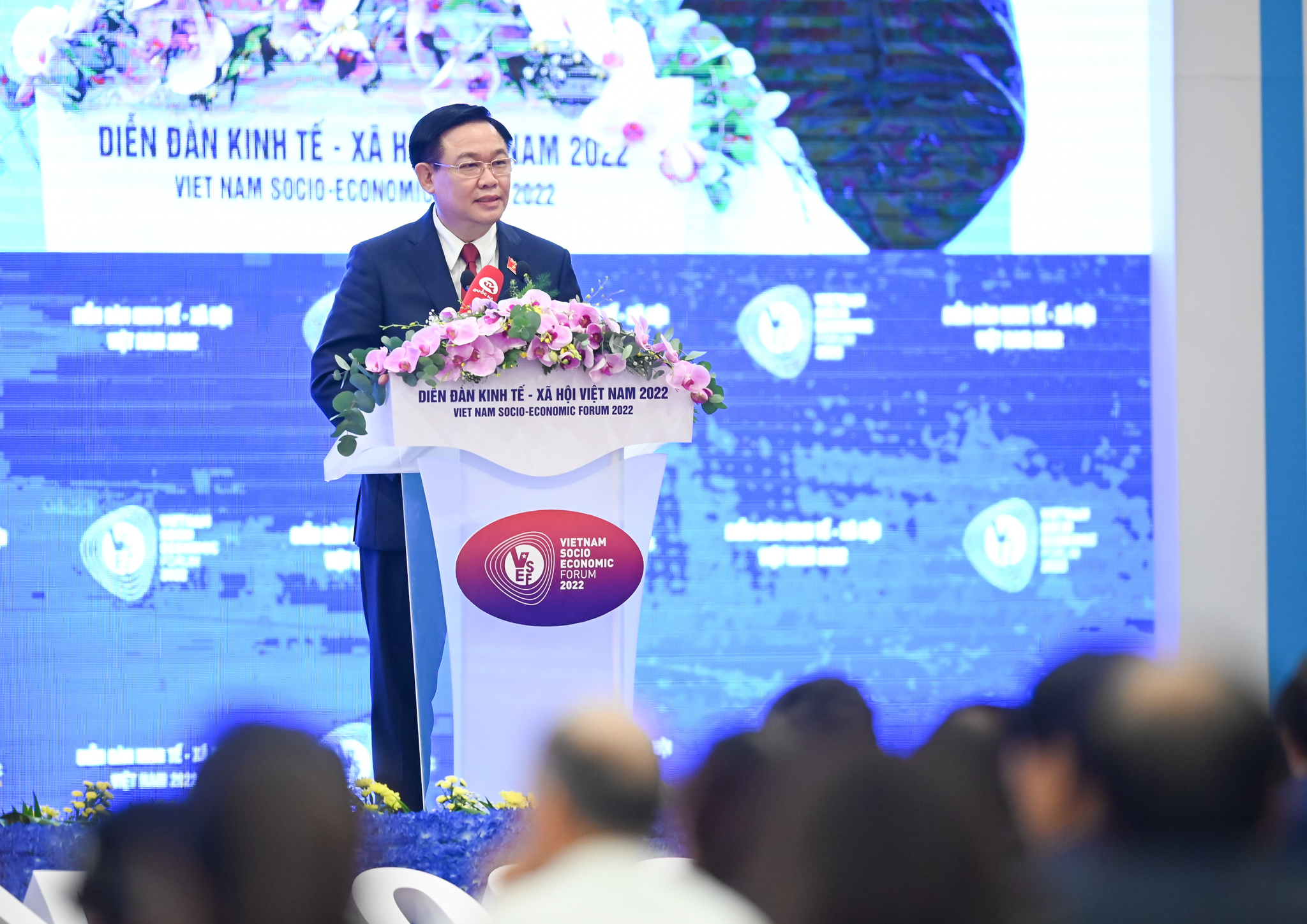 Chủ tịch Quốc hội Vương Đình Huệ phát biểu bế mạc Diễn đàn. Ảnh - Quochoi.vn. 