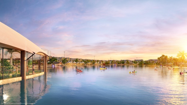 Biển hồ độc đ&aacute;o trong l&ograve;ng dự &aacute;n cũng l&agrave; một tiện &iacute;ch tạo cảm hứng sống biển cho cư d&acirc;n tương lai của dự &aacute;n.