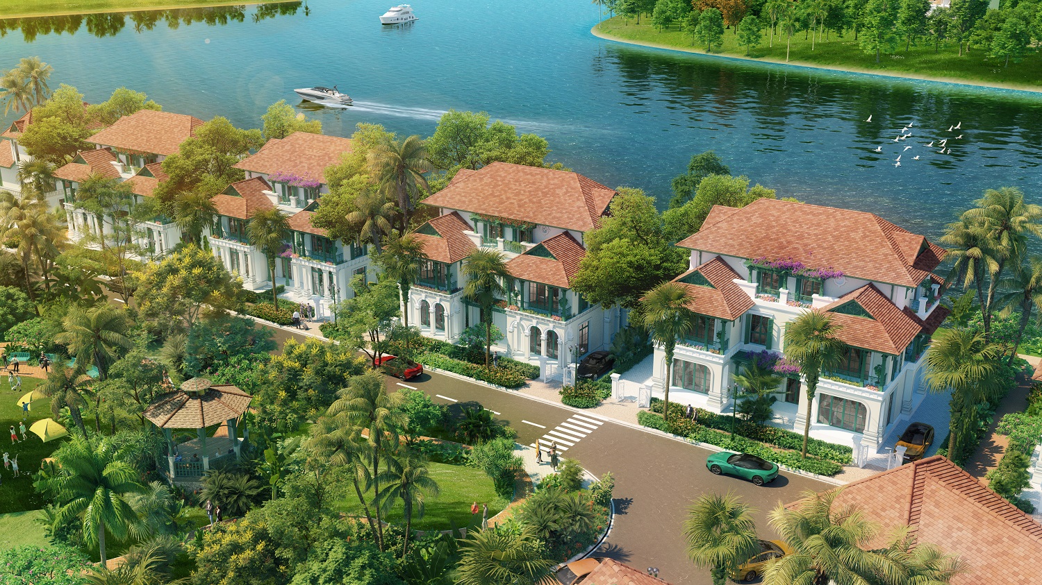 Đảo Ánh Dương Sunneva Island sở hữu hệ thống tiện ích tiêu chuẩn quốc tế. (Ảnh phối cảnh minh họa).